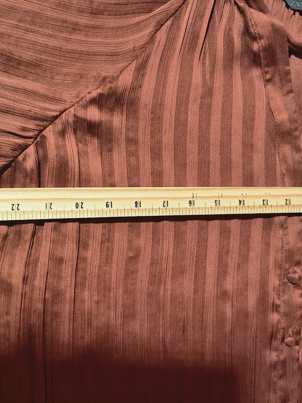 Zara Rust Sheer Long-Sleeve Tie-Neck Blouse - Picture 9 of 10